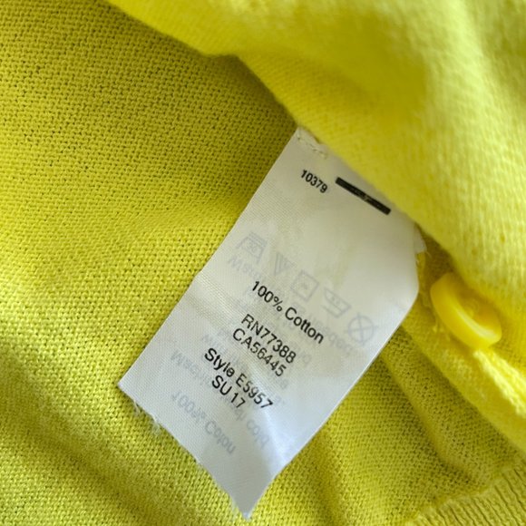 J. CREW CLASSIC CARYN CARDIGAN IN BRIGHT YELLOW - Picture 5 of 6